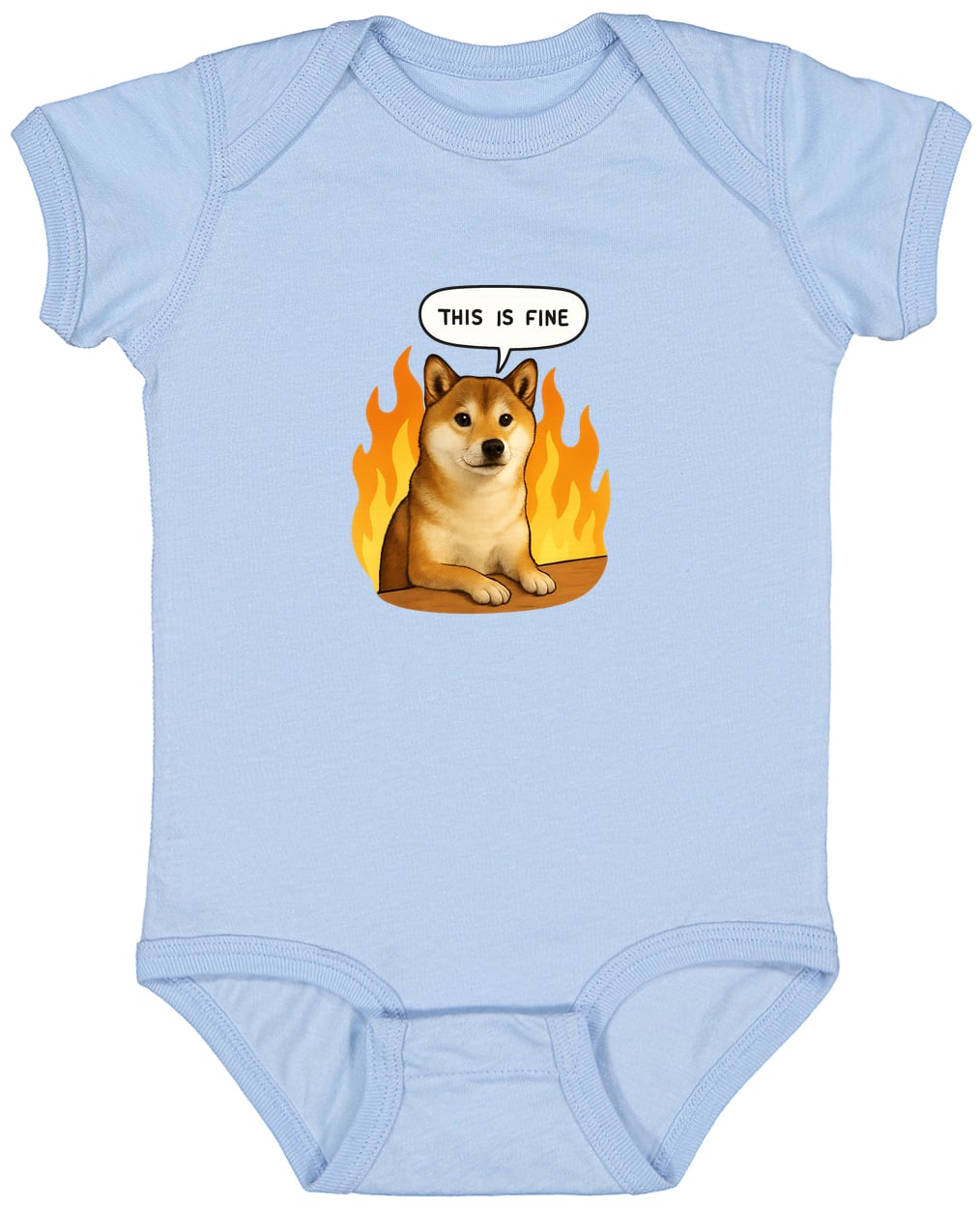 4424 Infant Fine Jersey Bodysuit - Light Blue
