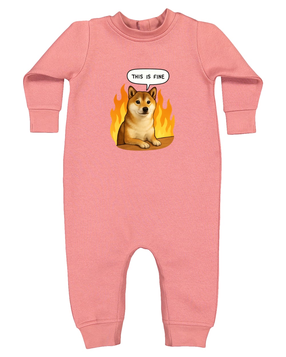 4447 Rabbit Skins Infant Fleece One-Piece Bodysuit - Mauvelous
