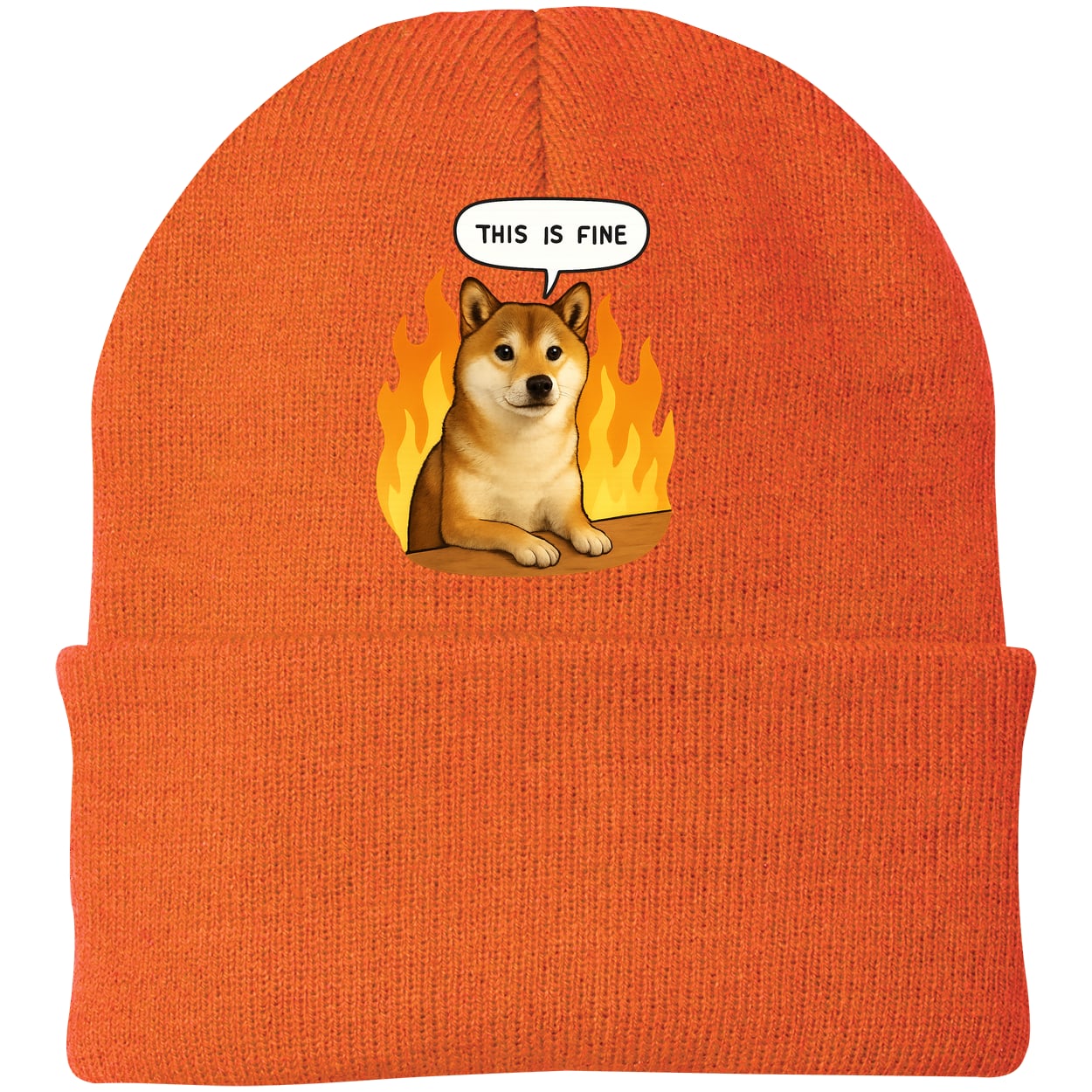 CP90 Port & Company Knit Beanie - Neon Orange