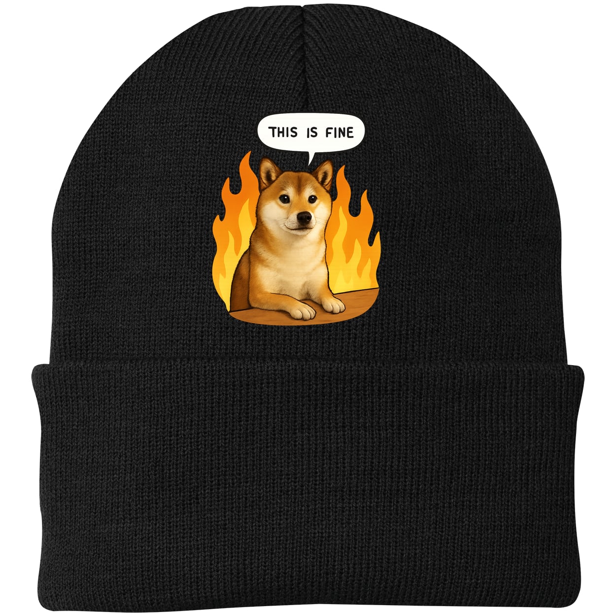 CP90 Port & Company Knit Beanie - Black
