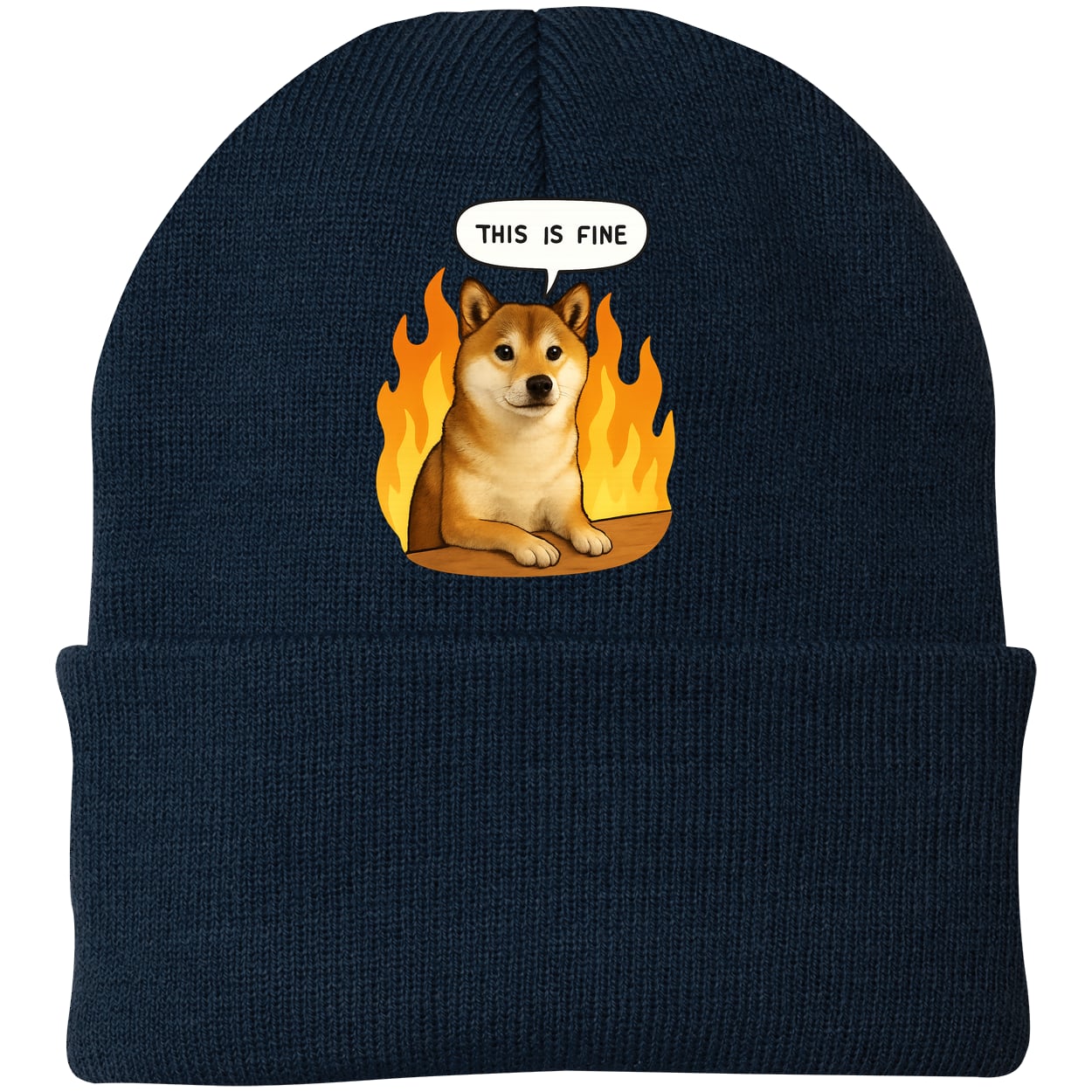 CP90 Port & Company Knit Beanie - Navy