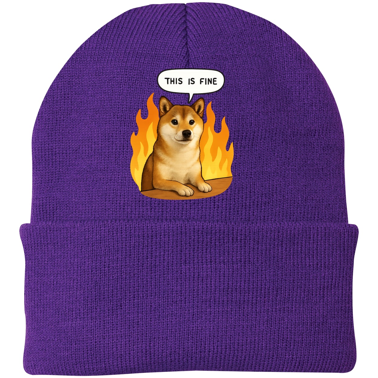 CP90 Port & Company Knit Beanie - Athletic Purple