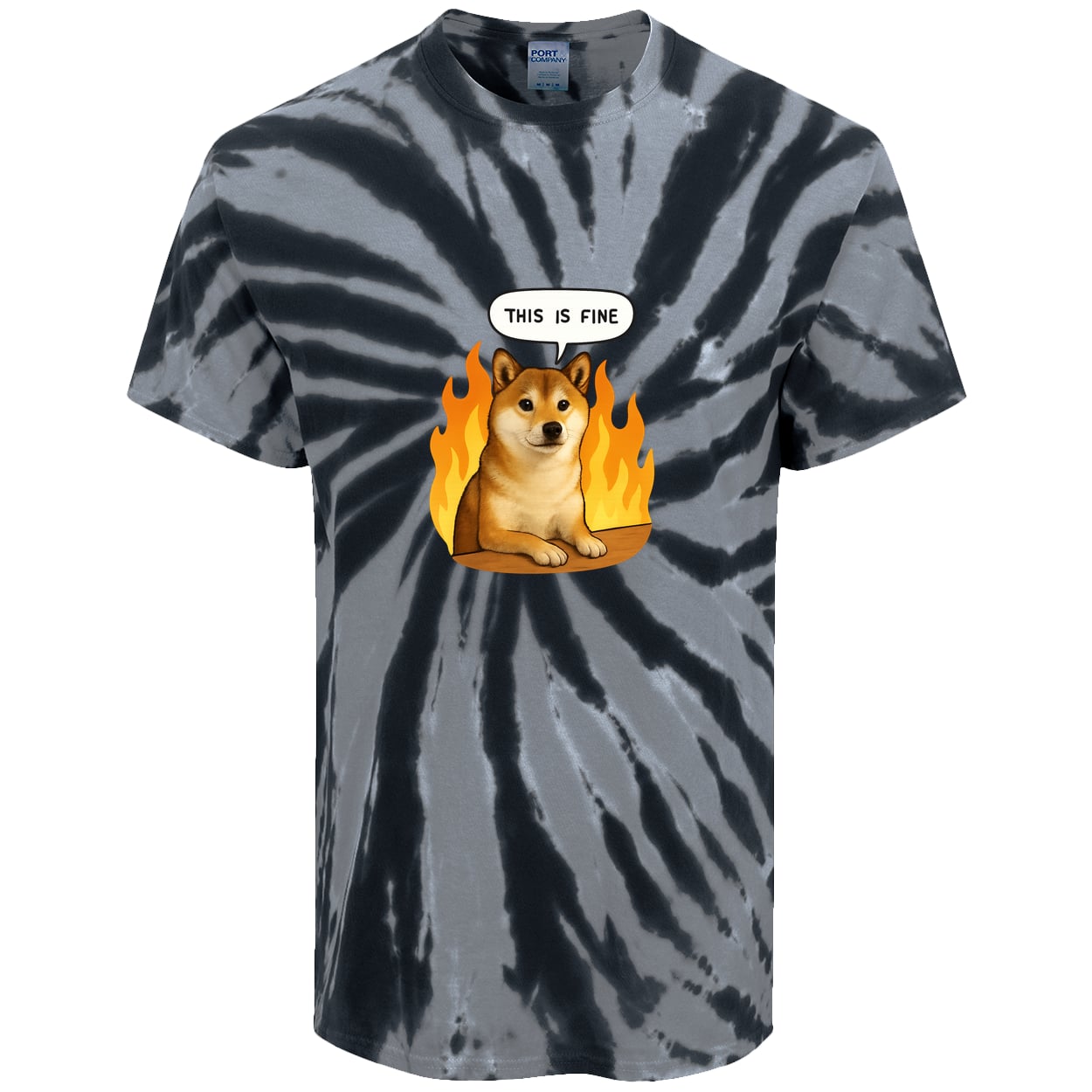 PC147 Port & Company Tie-Dye Tee - Black