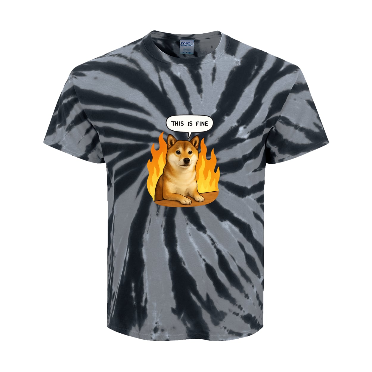 PC147Y Port & Company Kids Tie-Dye Tee - Black