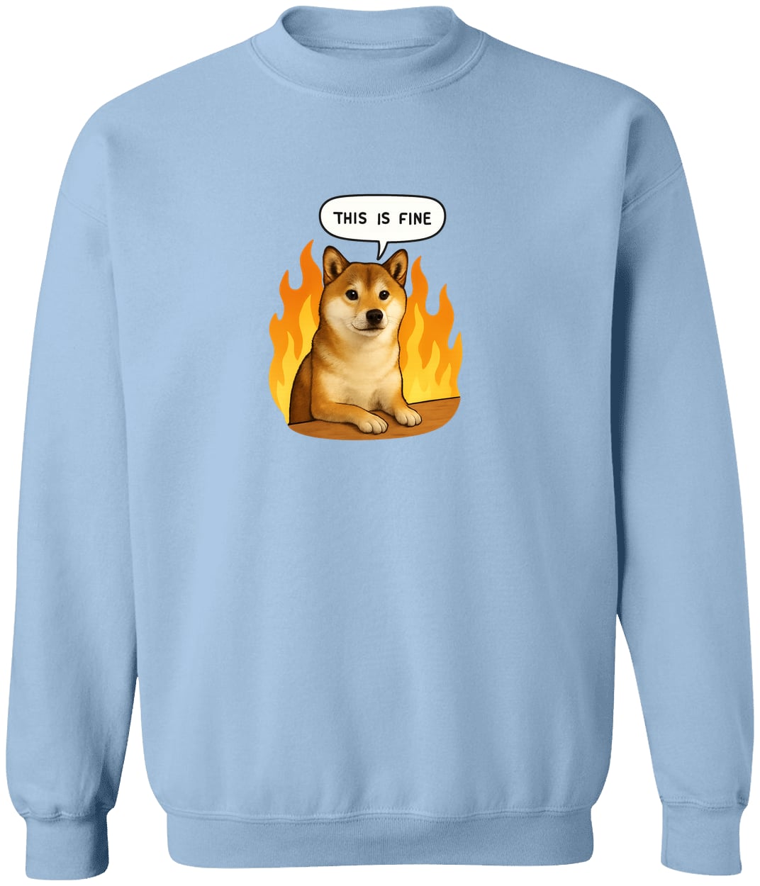 G180 Gildan Crewneck Pullover Sweatshirt - Light Blue