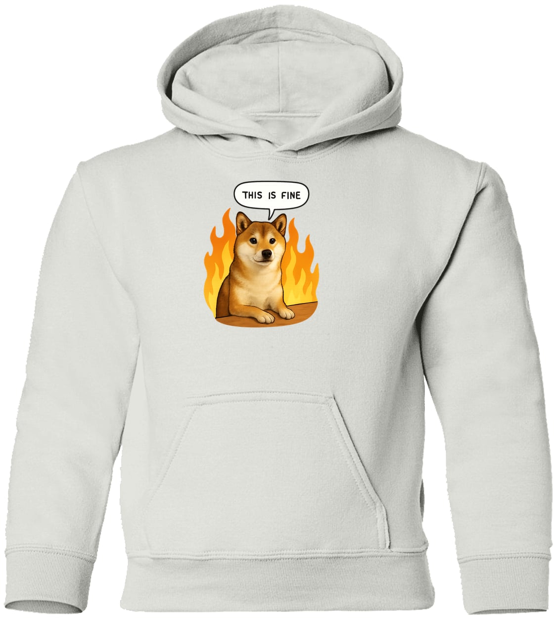 G185B Gildan Youth Pullover Hoodie - White