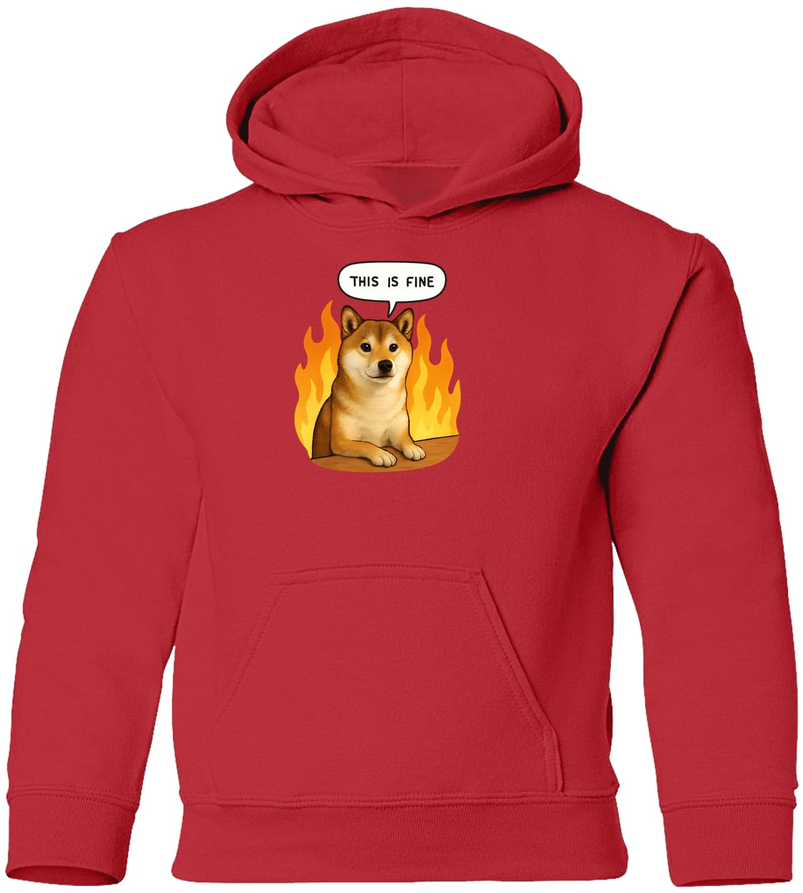 G185B Gildan Youth Pullover Hoodie - Red