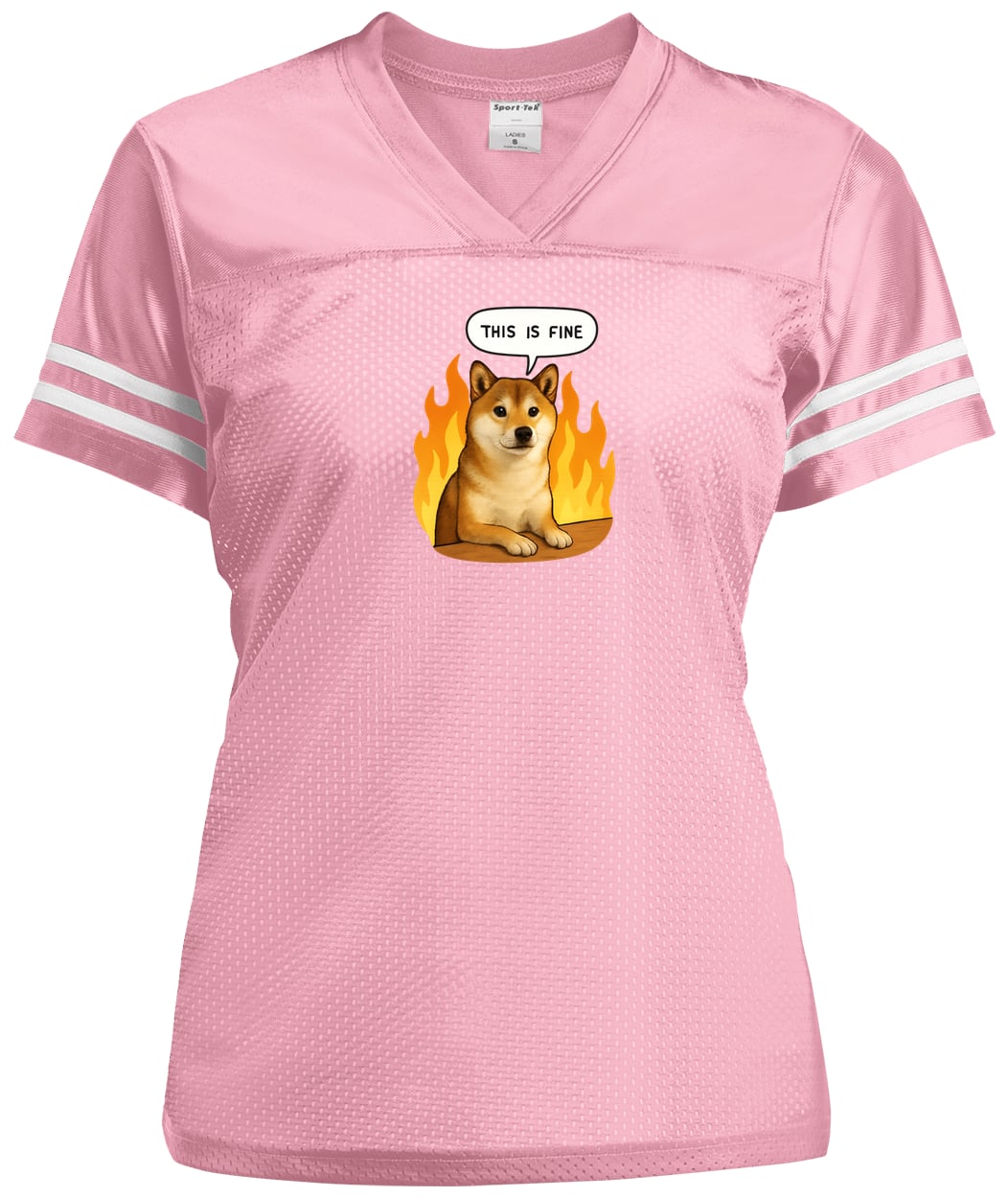 LST307 Sport-Tek Ladies' Replica Jersey - Light Pink/White