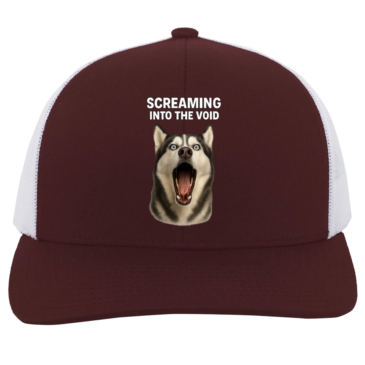 104C Trucker Snap Back - Maroon/White
