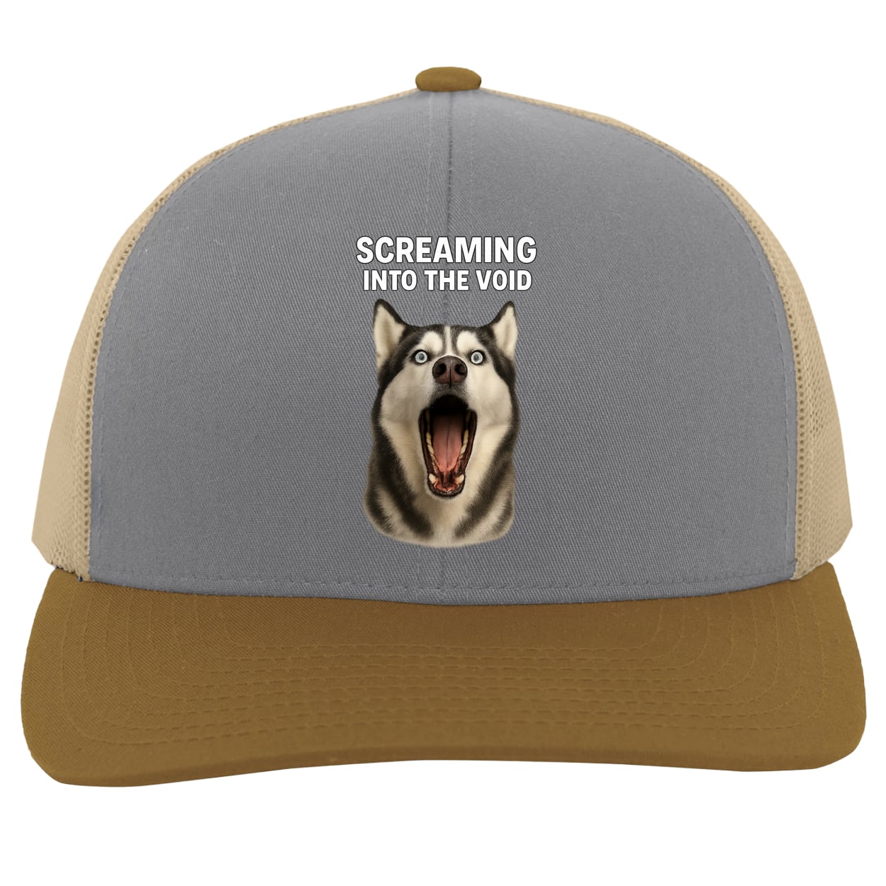 104C Trucker Snap Back - Heather/Beige/Amber