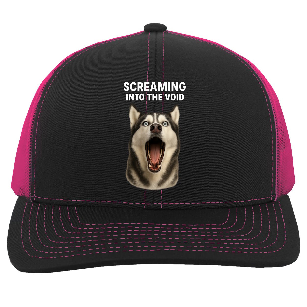 104C Trucker Snap Back - Black/Pink