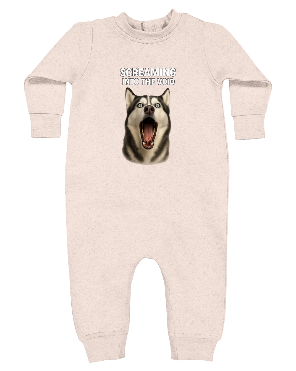 4447 Rabbit Skins Infant Fleece One-Piece Bodysuit - Natural Heather