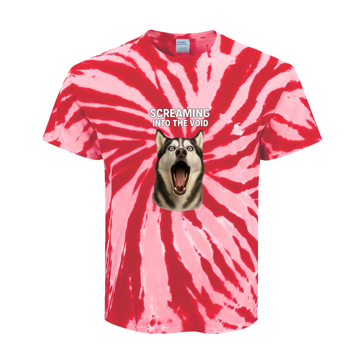 PC147Y Port & Company Kids Tie-Dye Tee - Red