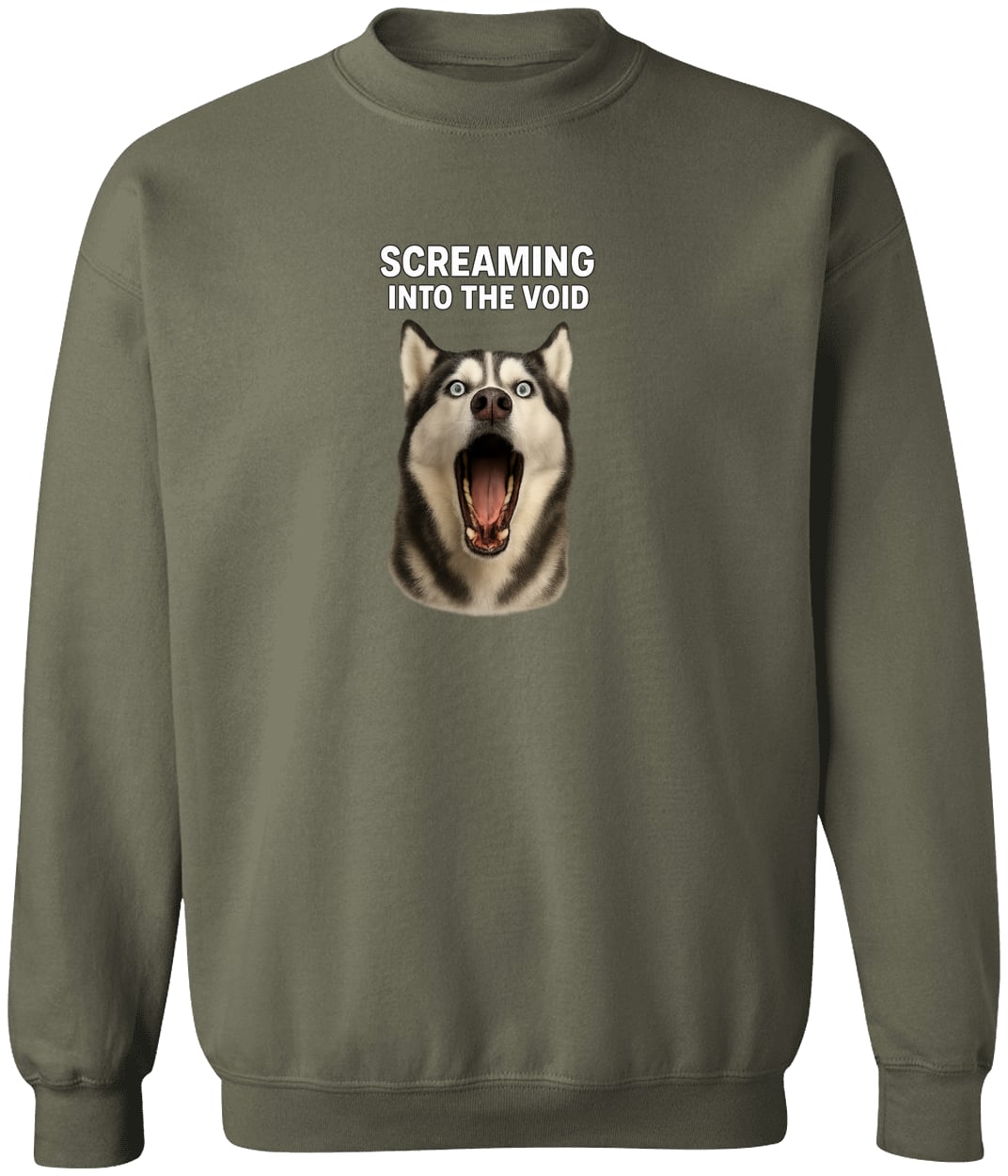 G180 Gildan Crewneck Pullover Sweatshirt - Military Green
