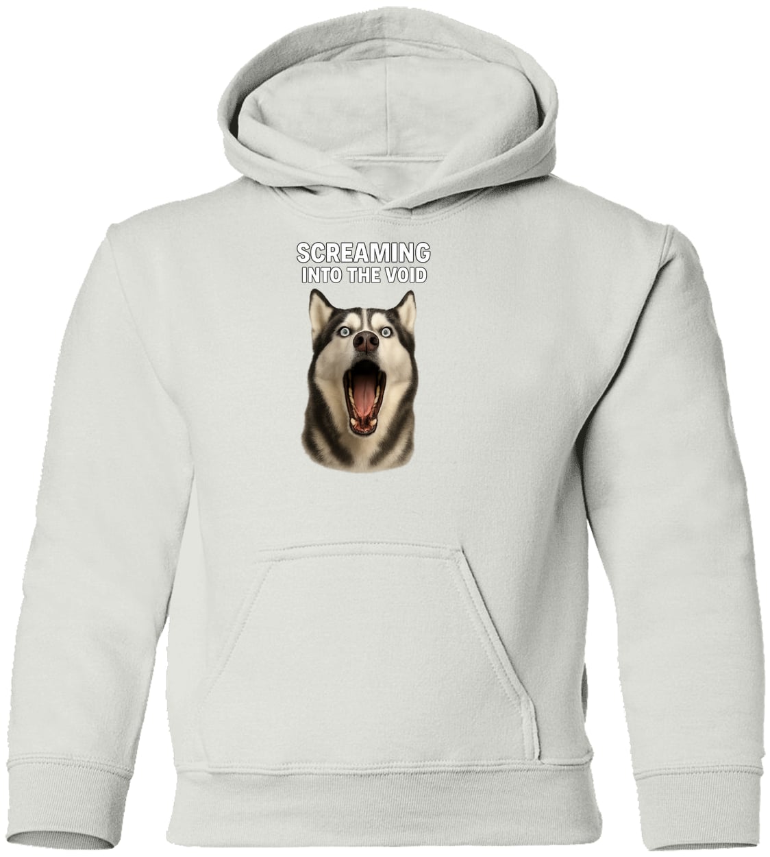 G185B Gildan Youth Pullover Hoodie - White