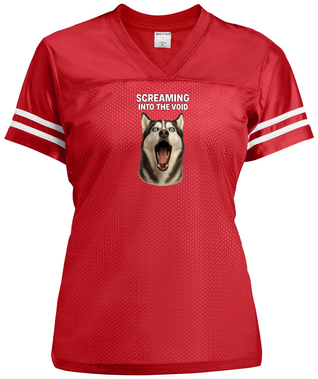 LST307 Sport-Tek Ladies' Replica Jersey - True Red/White