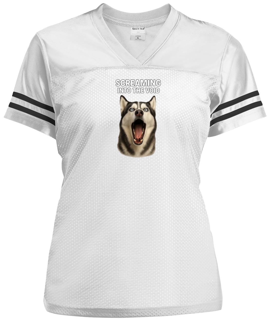 LST307 Sport-Tek Ladies' Replica Jersey - White/Black