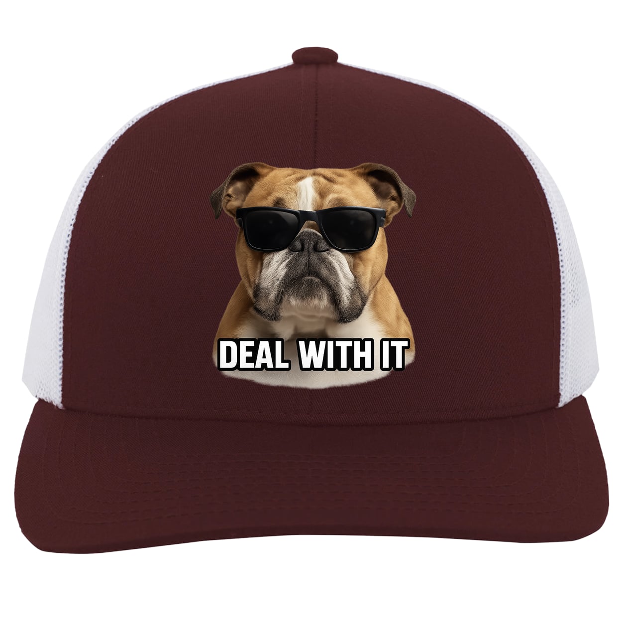 104C Trucker Snap Back - Maroon/White