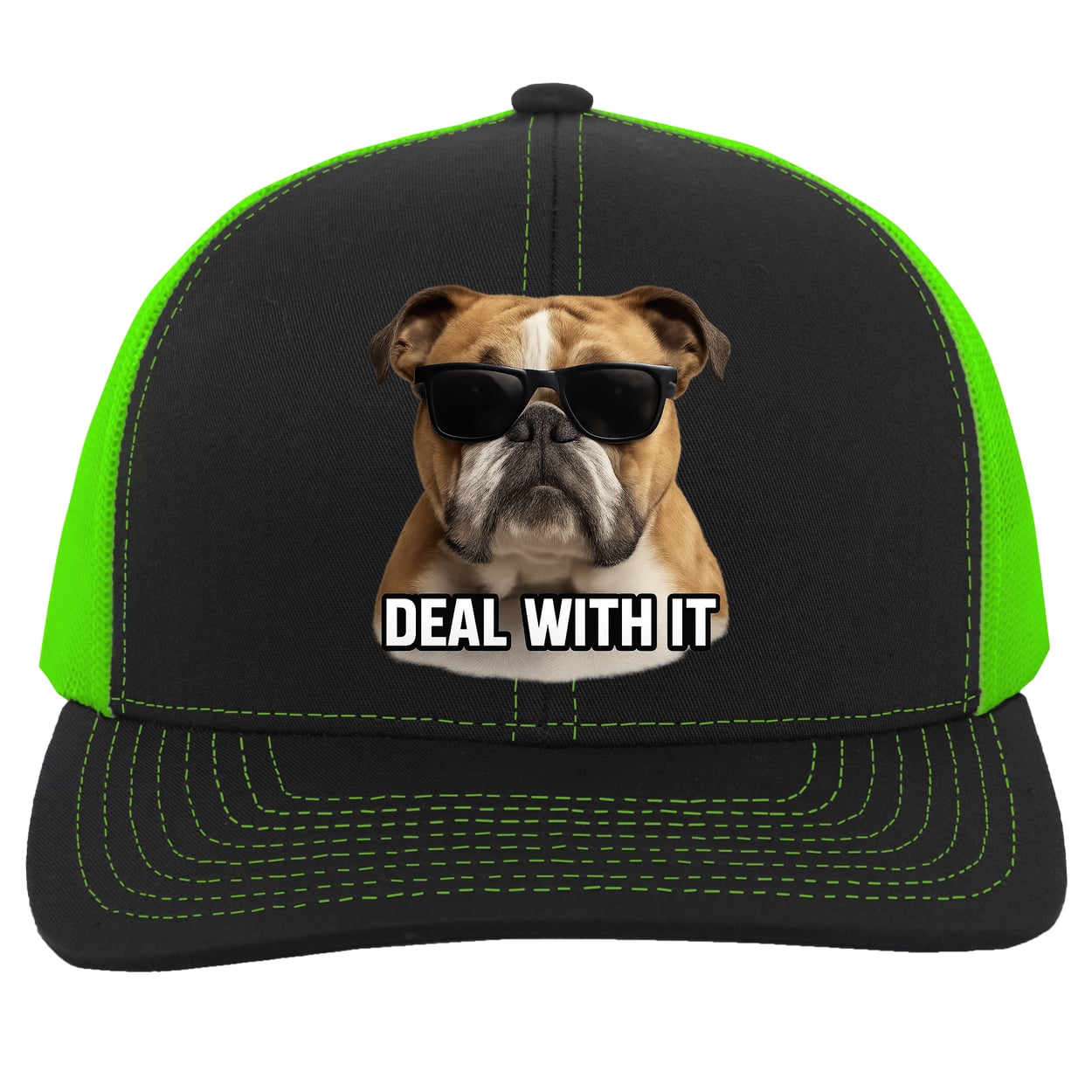 104C Trucker Snap Back - Black/Neon Green