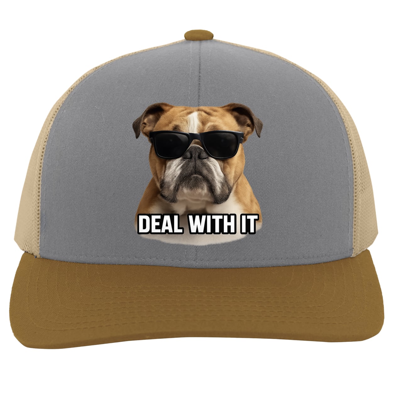 104C Trucker Snap Back - Heather/Beige/Amber