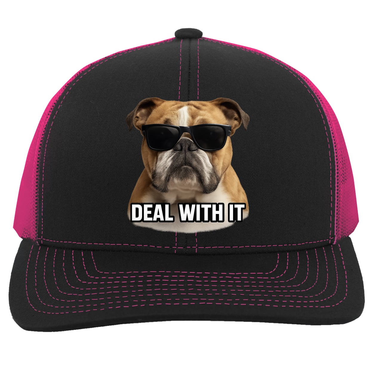 104C Trucker Snap Back - Black/Pink