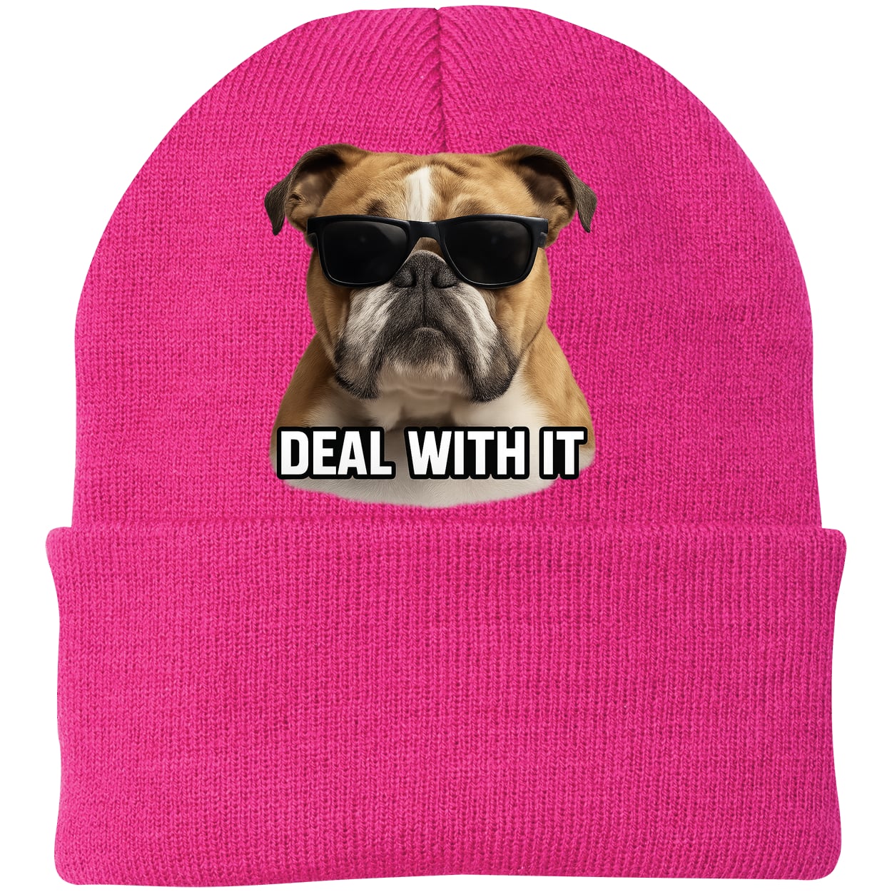 CP90 Port & Company Knit Beanie - Neon Pink