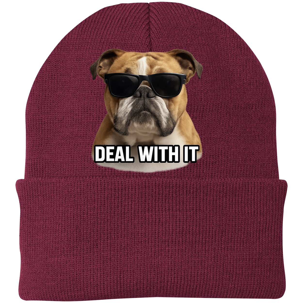 CP90 Port & Company Knit Beanie - Maroon