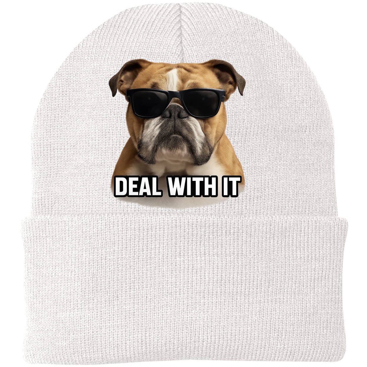 CP90 Port & Company Knit Beanie - White