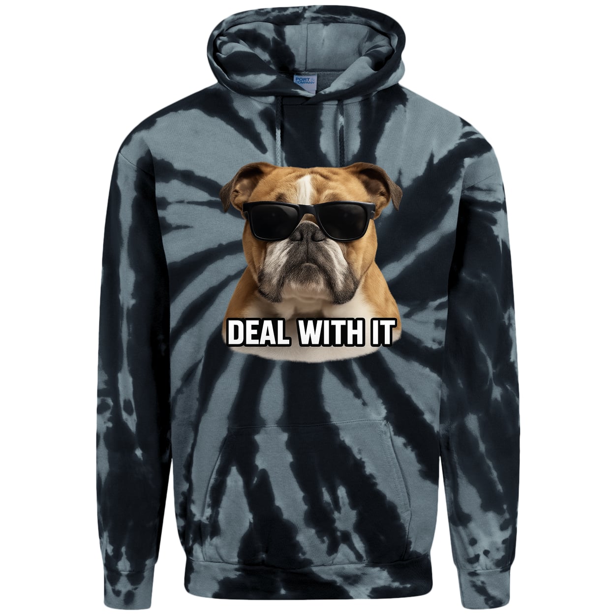 PC146 Port & Company Adult Tie-Dye Pullover Hoodie - Black