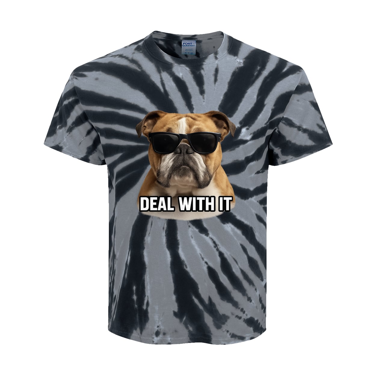 PC147Y Port & Company Kids Tie-Dye Tee - Black