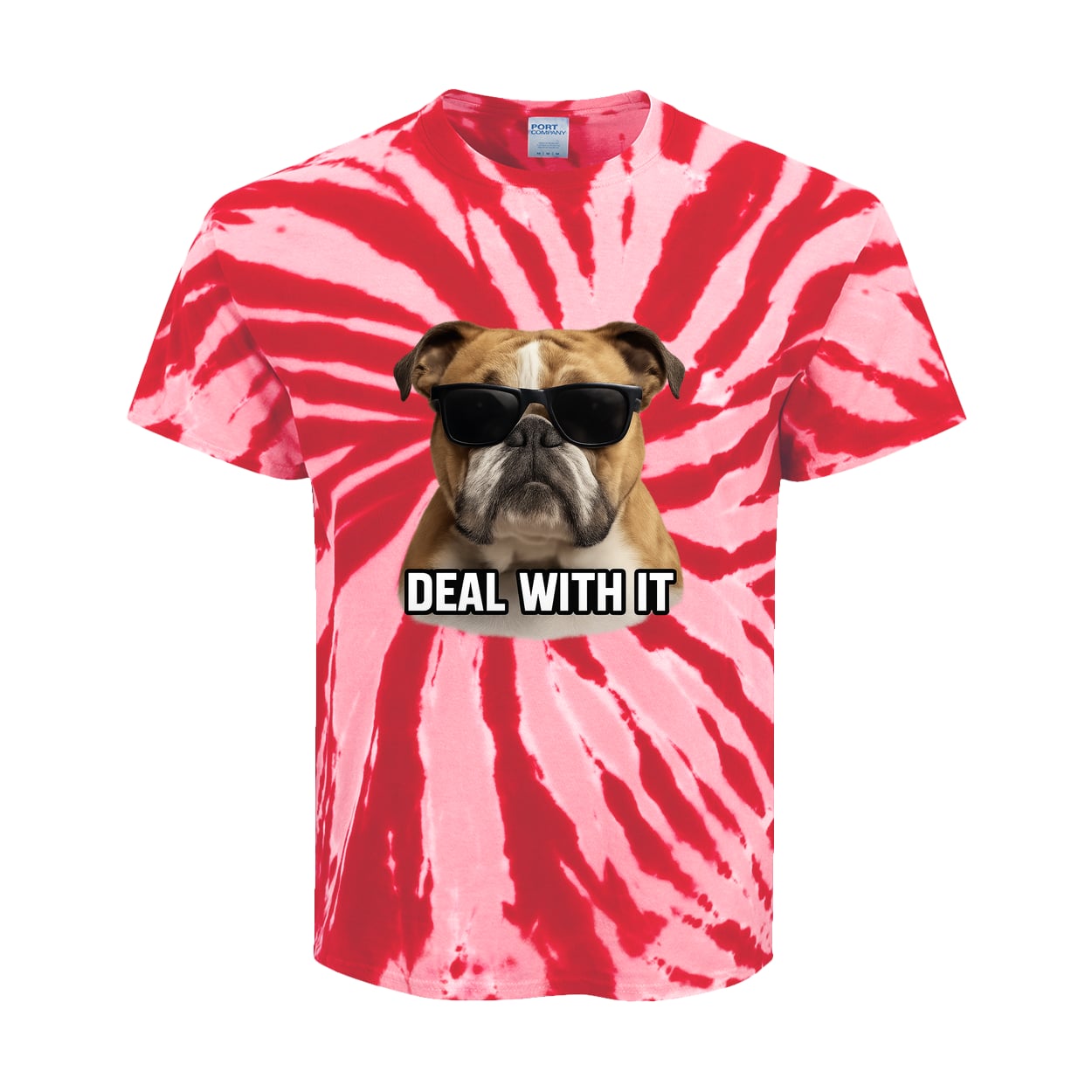 PC147Y Port & Company Kids Tie-Dye Tee - Red