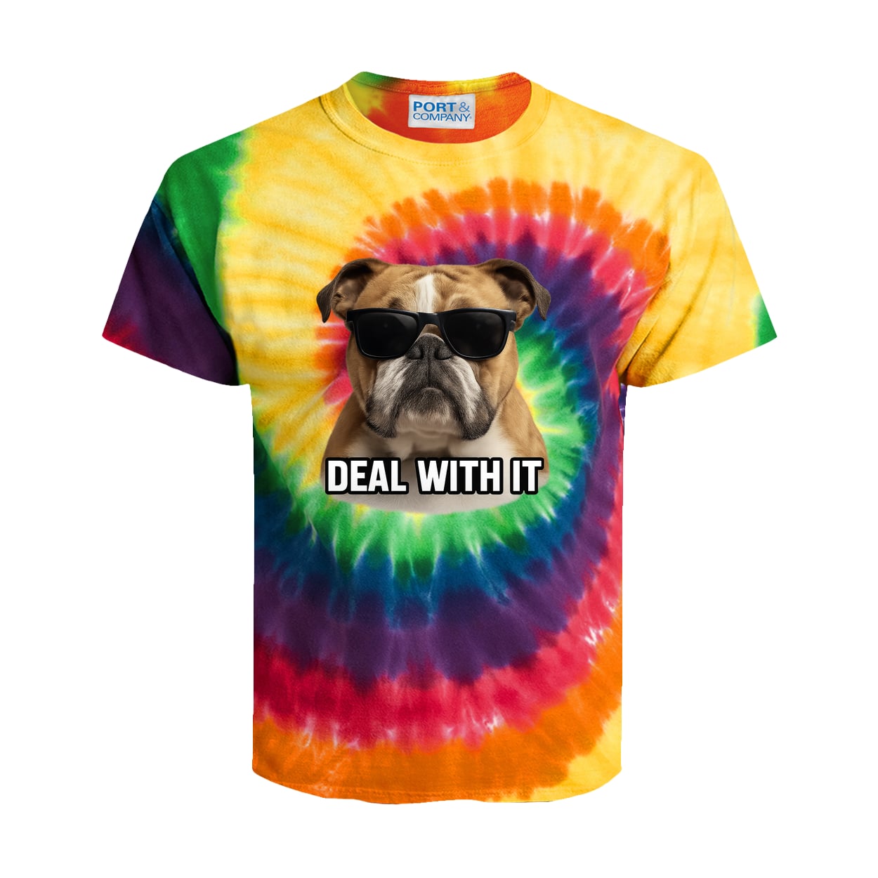 PC147Y Port & Company Kids Tie-Dye Tee - Rainbow