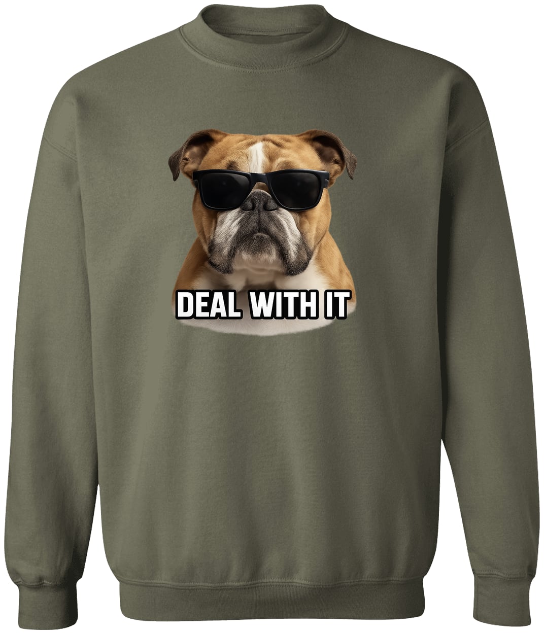 G180 Gildan Crewneck Pullover Sweatshirt - Military Green