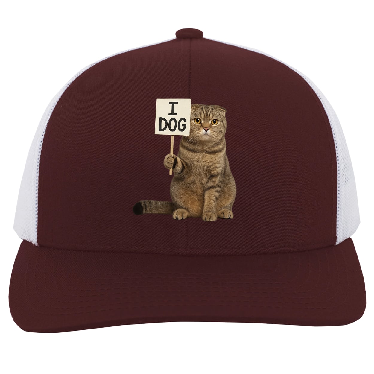 104C Trucker Snap Back - Maroon/White