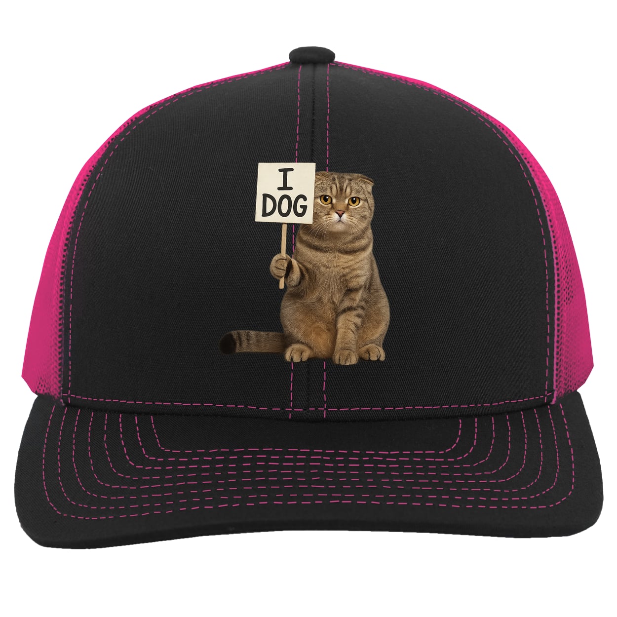 104C Trucker Snap Back - Black/Pink