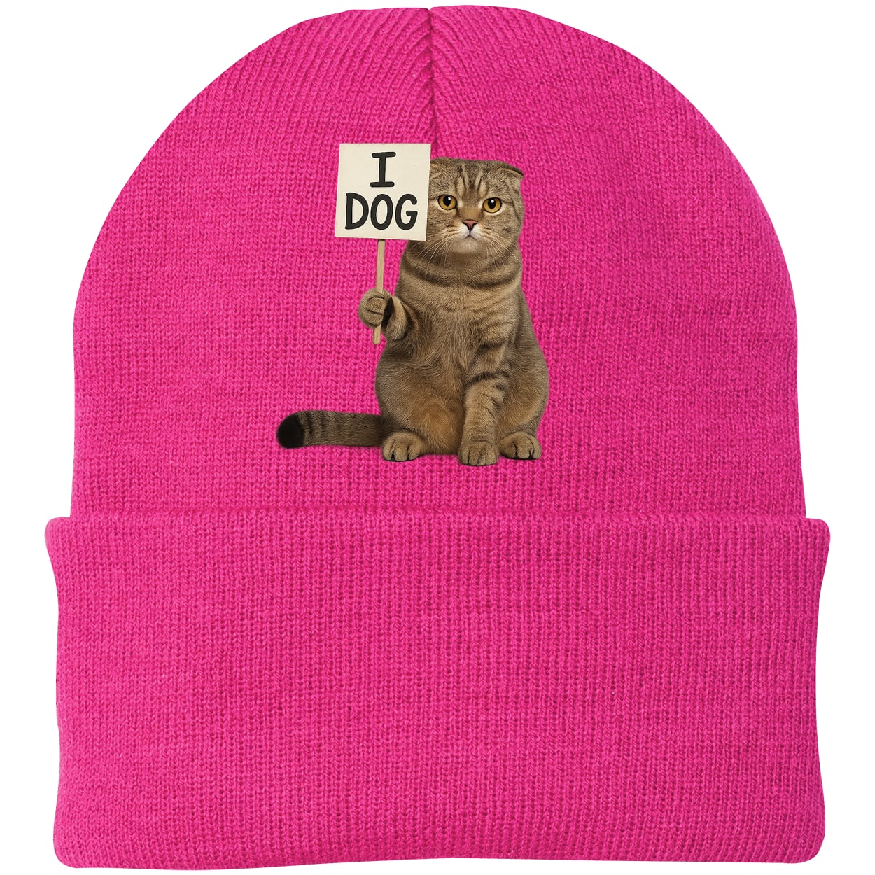 CP90 Port & Company Knit Beanie - Neon Pink