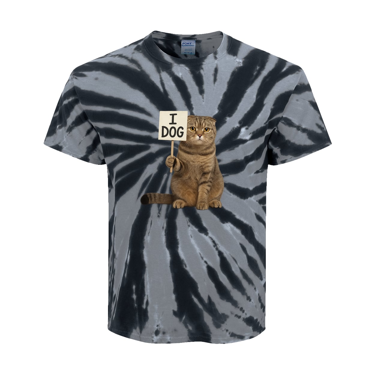 PC147Y Port & Company Kids Tie-Dye Tee - Black