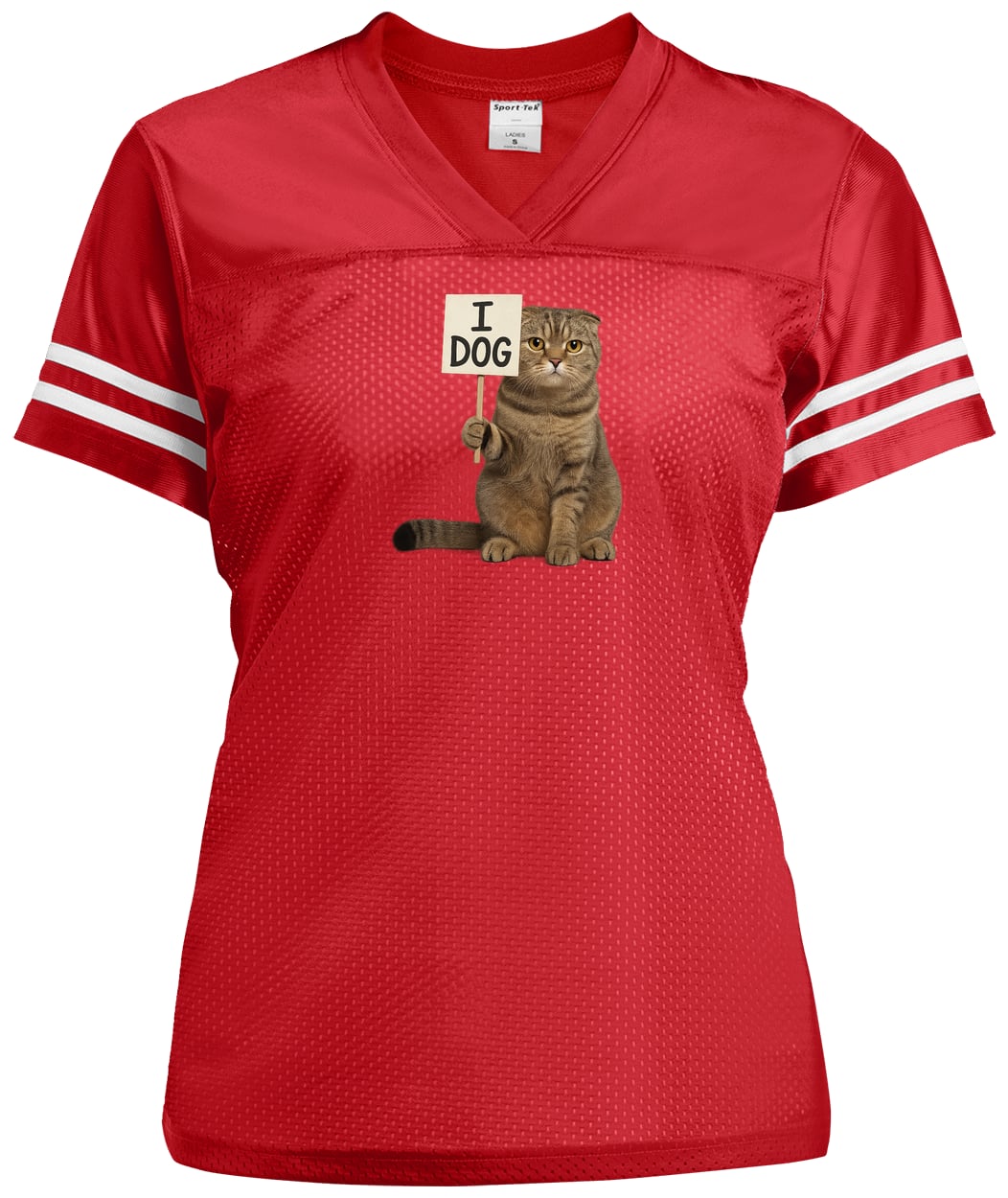 LST307 Sport-Tek Ladies' Replica Jersey - True Red/White