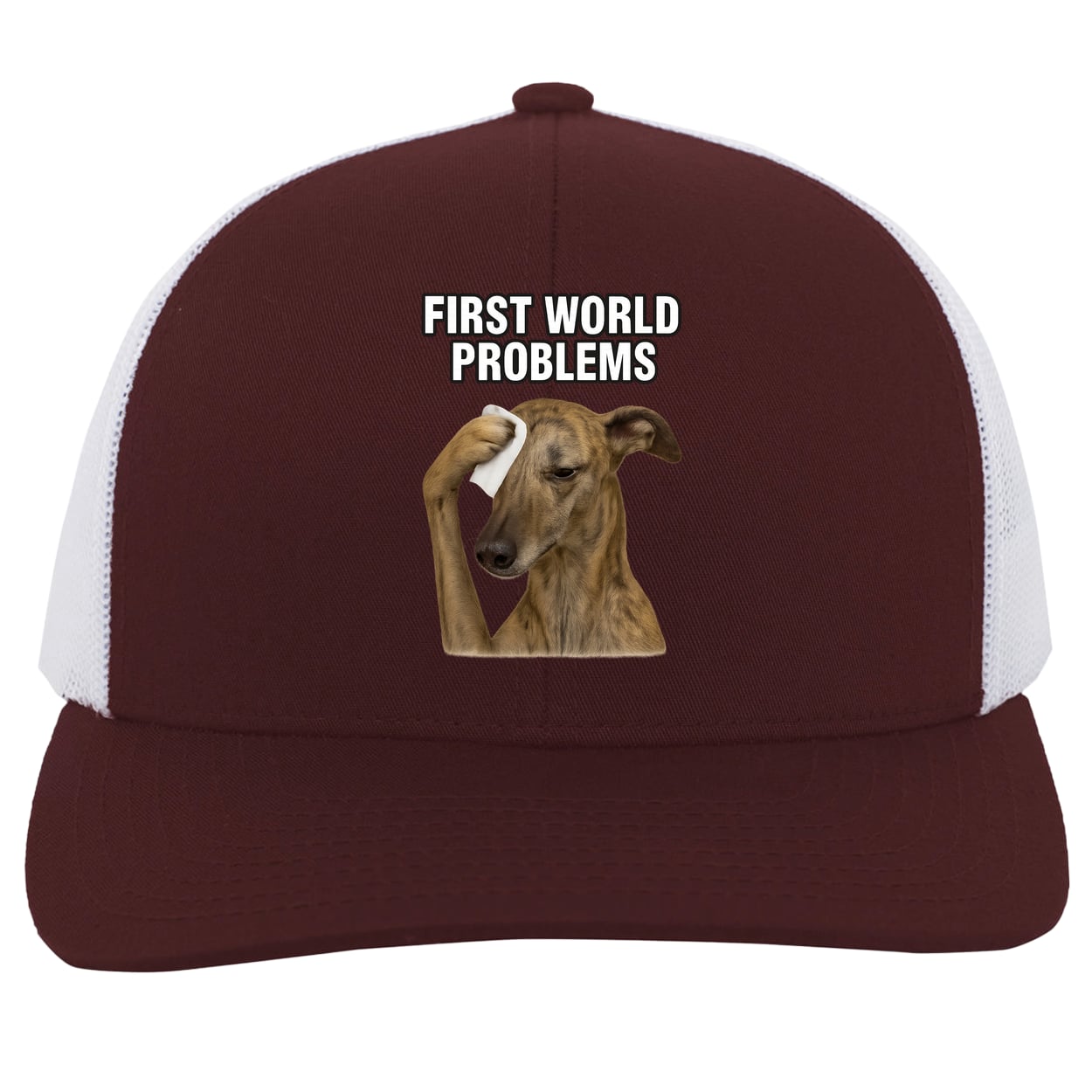 104C Trucker Snap Back - Maroon/White