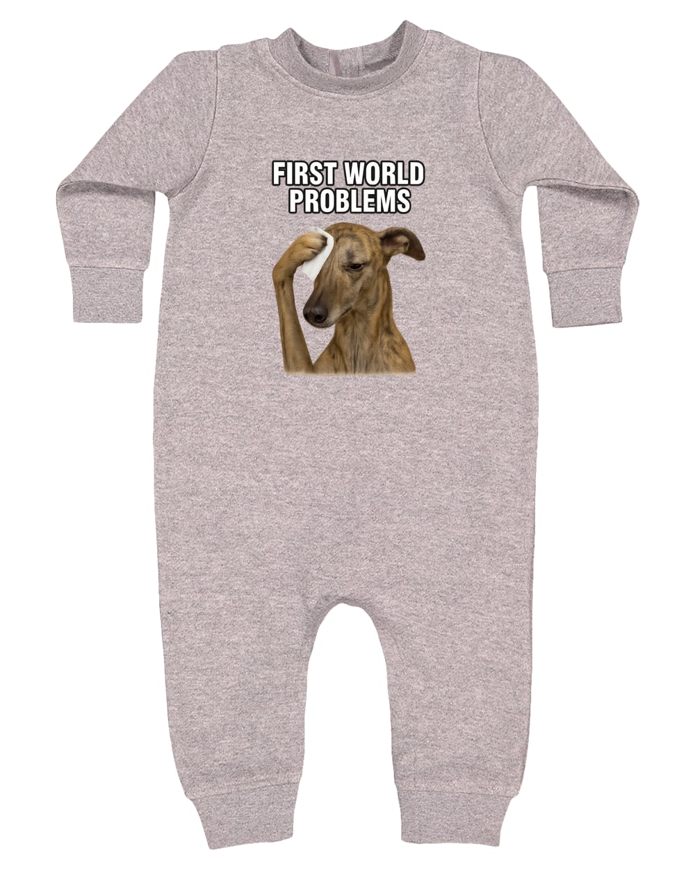 4447 Rabbit Skins Infant Fleece One-Piece Bodysuit - Heather Grey