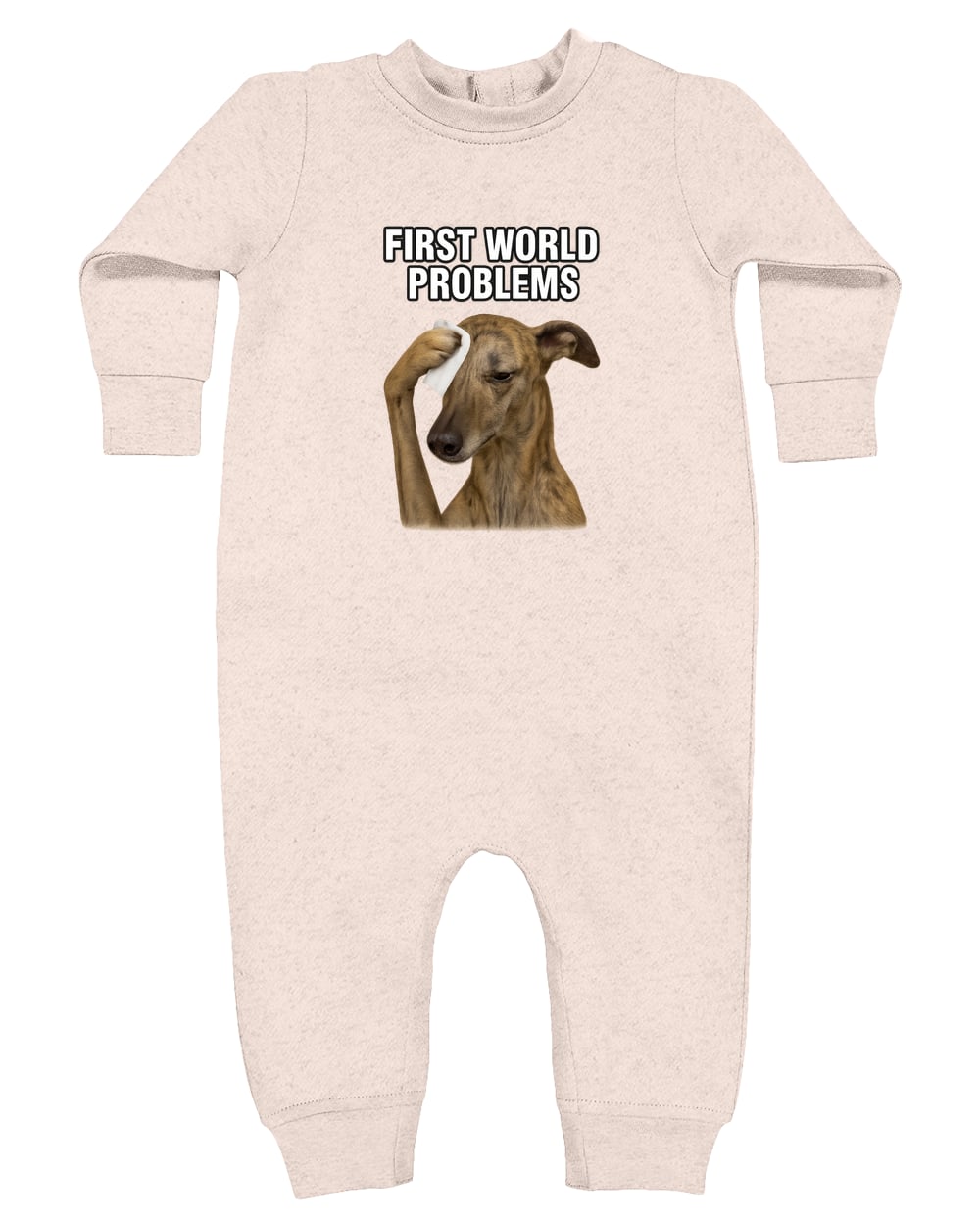 4447 Rabbit Skins Infant Fleece One-Piece Bodysuit - Natural Heather