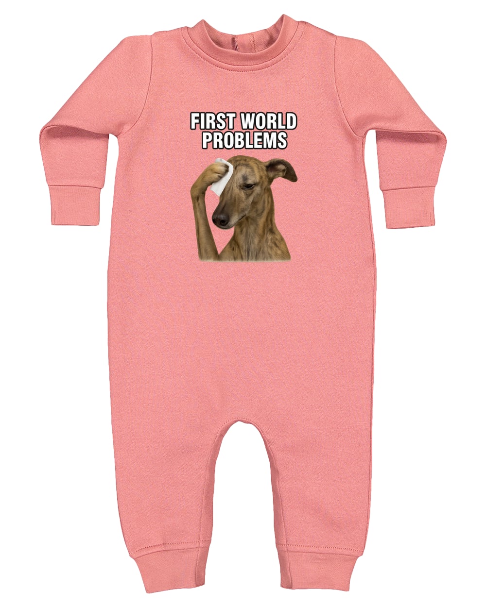 4447 Rabbit Skins Infant Fleece One-Piece Bodysuit - Mauvelous