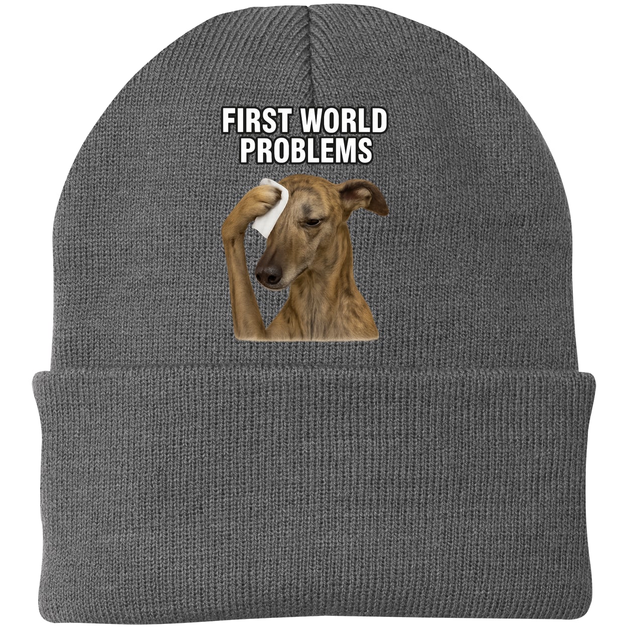 CP90 Port & Company Knit Beanie - Athletic Oxford