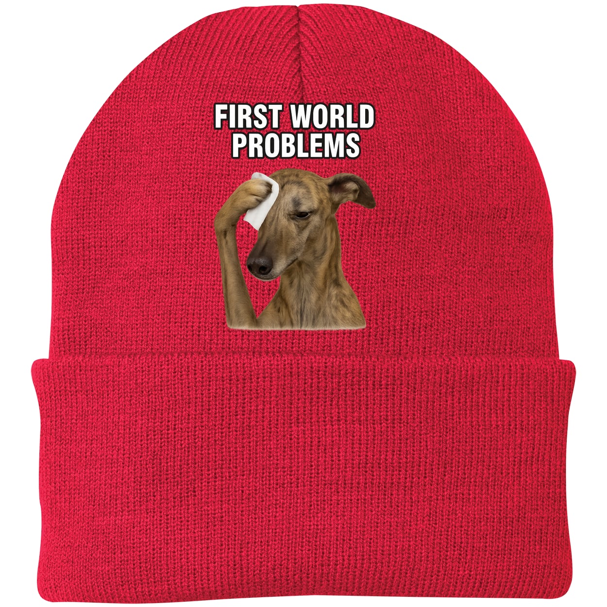 CP90 Port & Company Knit Beanie - Athletic Red