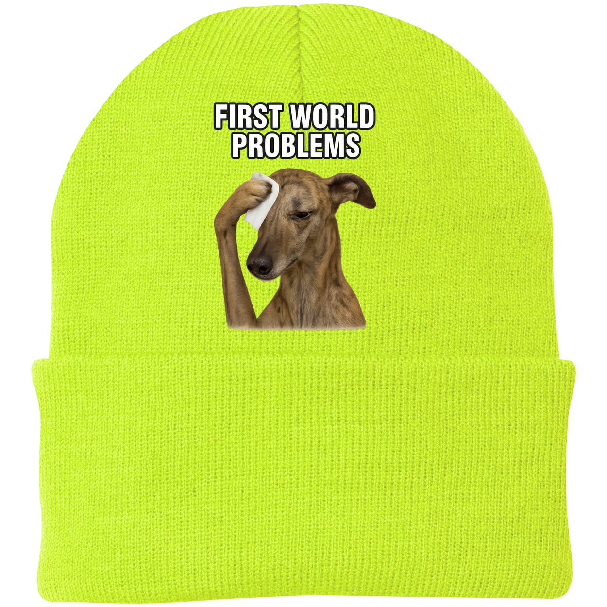 CP90 Port & Company Knit Beanie - Neon Yellow