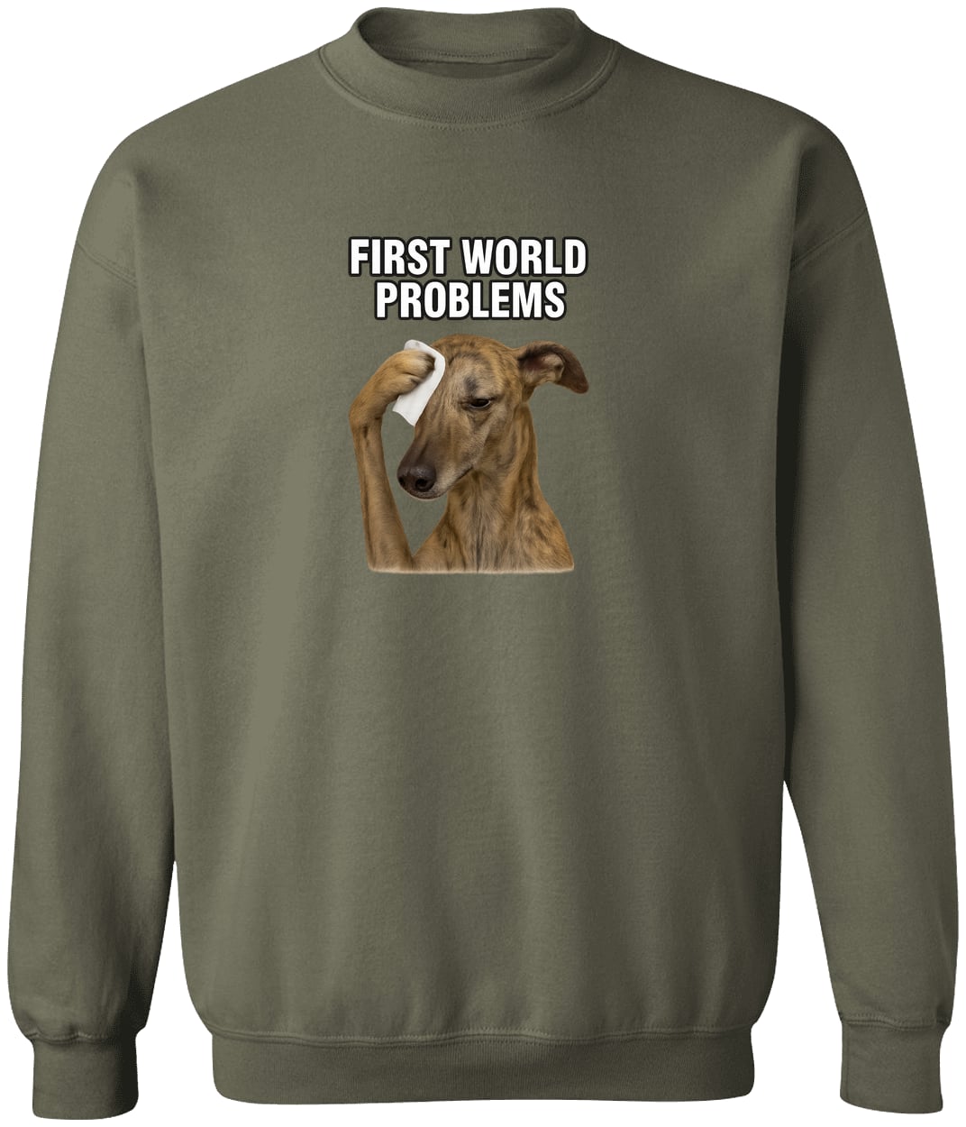 G180 Gildan Crewneck Pullover Sweatshirt - Military Green