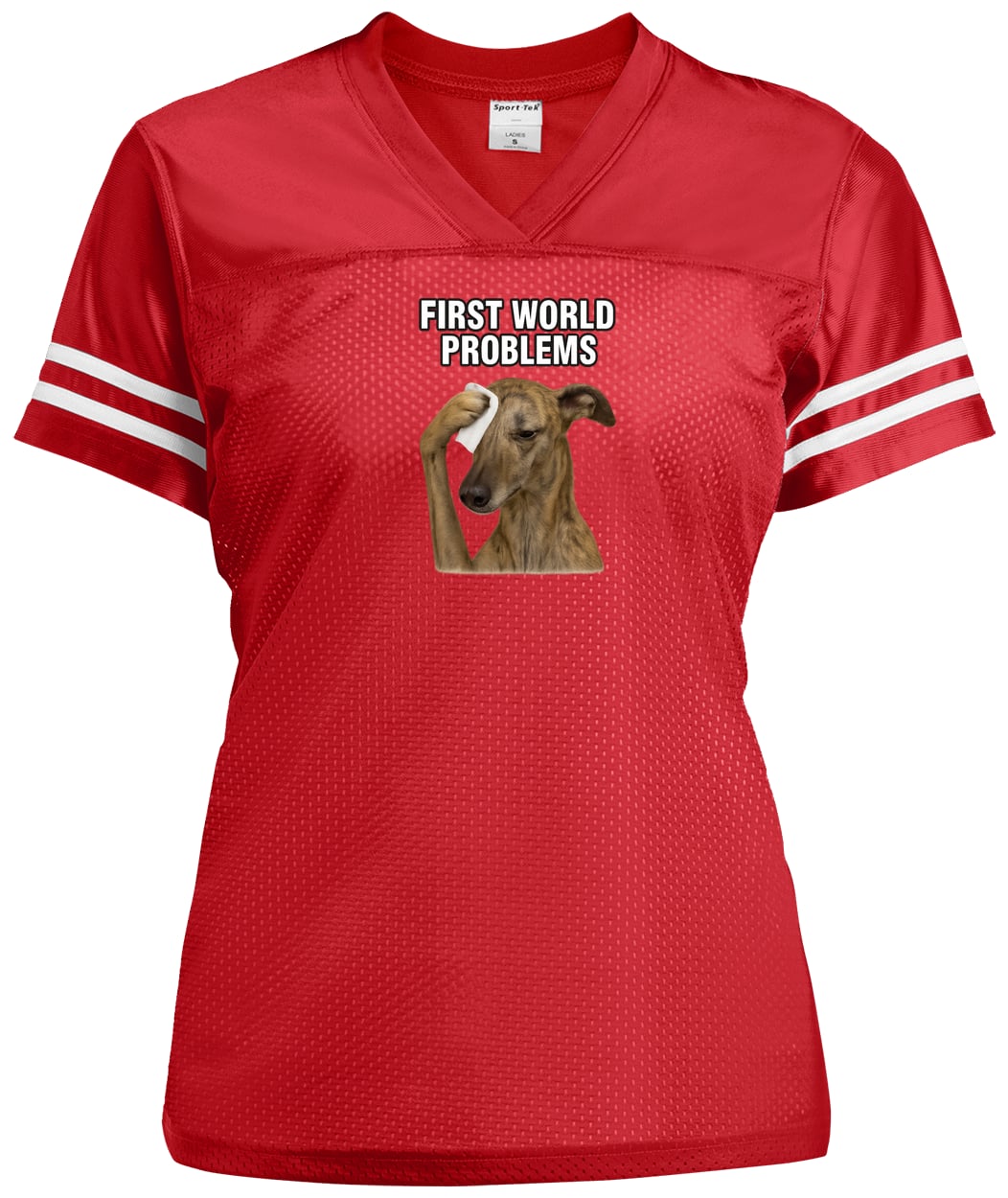 LST307 Sport-Tek Ladies' Replica Jersey - True Red/White
