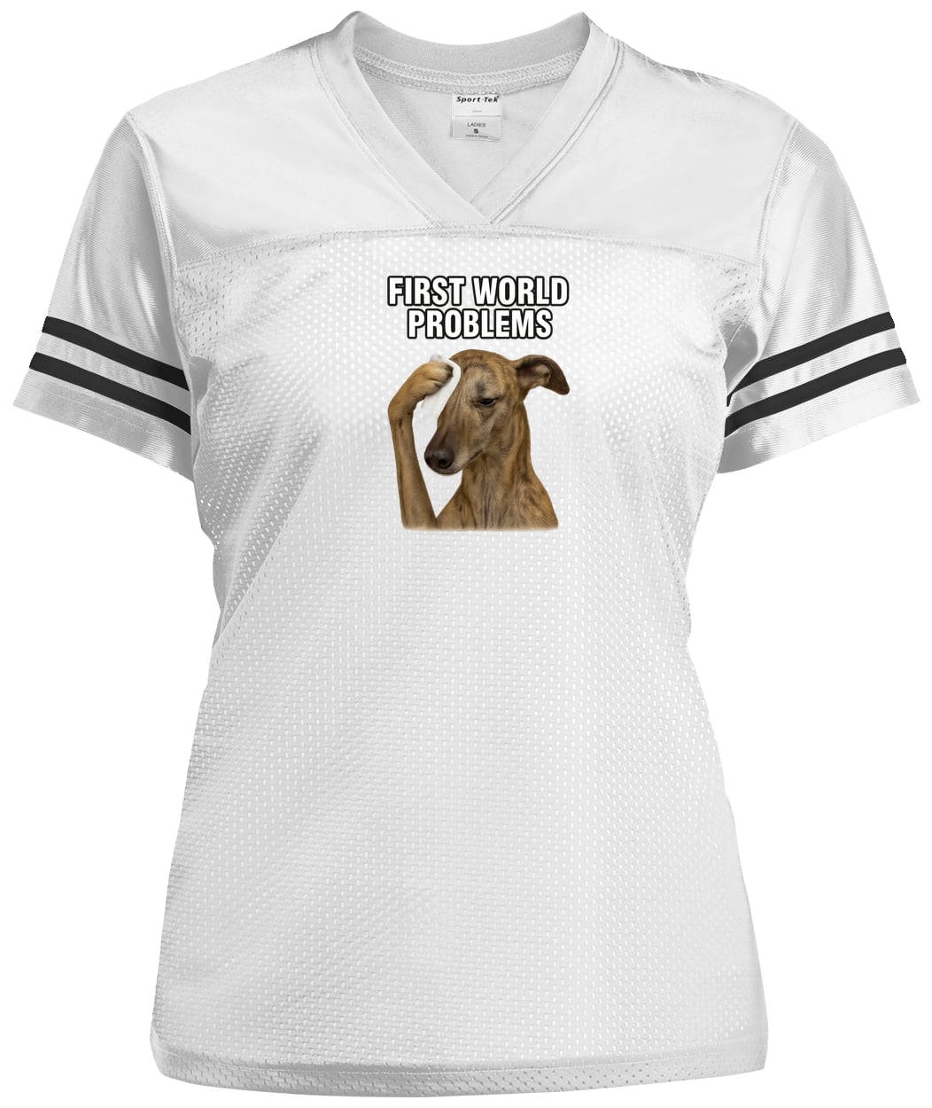 LST307 Sport-Tek Ladies' Replica Jersey - White/Black