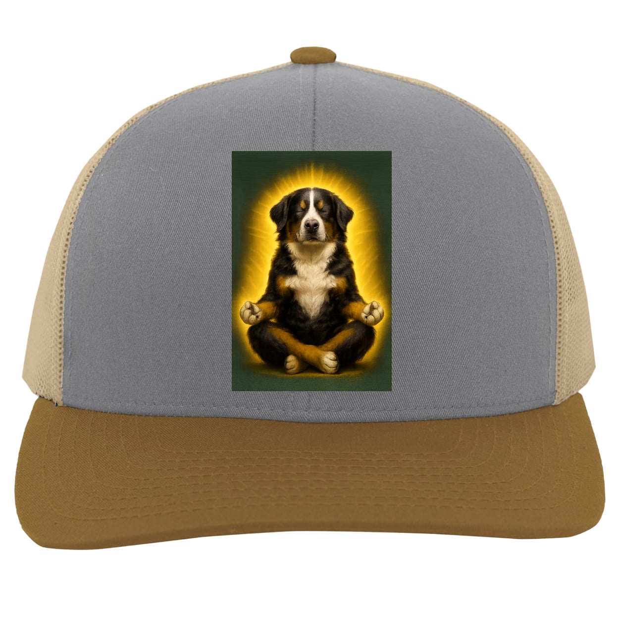 104C Trucker Snap Back - Heather/Beige/Amber