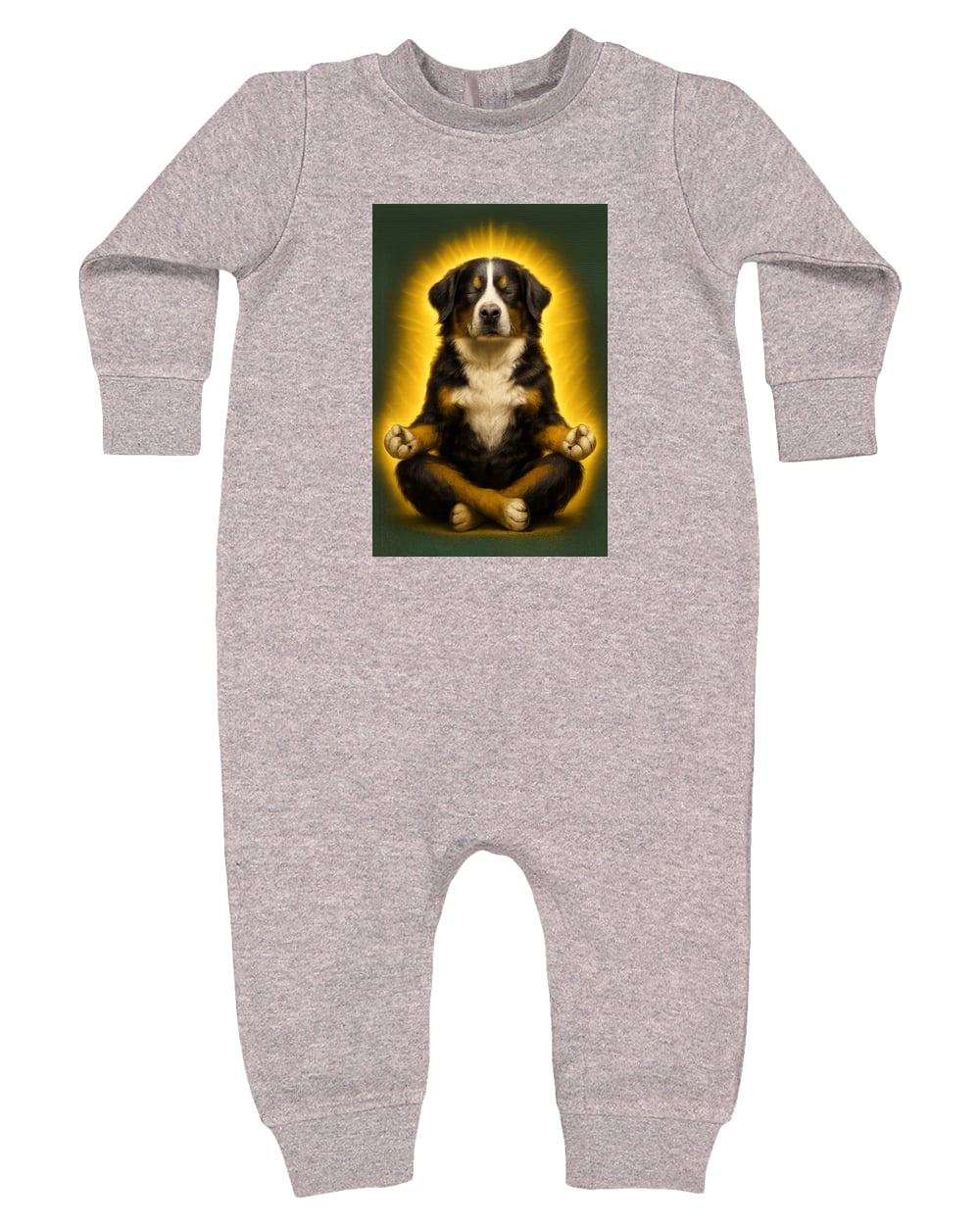 4447 Rabbit Skins Infant Fleece One-Piece Bodysuit - Heather Grey